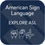 Explore American Sign Language select button