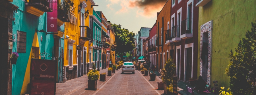 3 of 4, street in Puebla, Mexico
