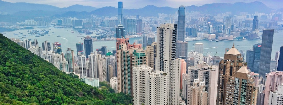 1 of 2, cityscape of Hong Kong