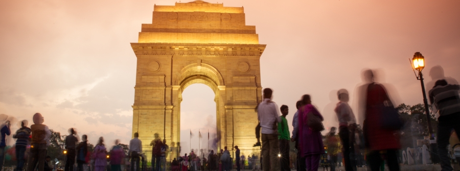 1 of 2, India Gate in New Delhi, India