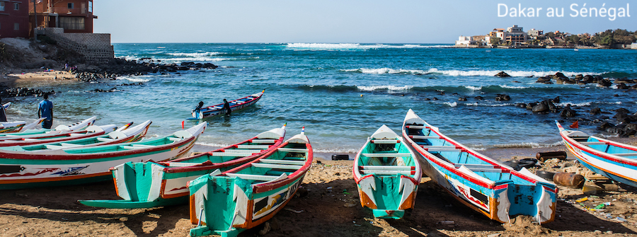 3 of 7, Fishing boats in Ngor Dakar, Senegal